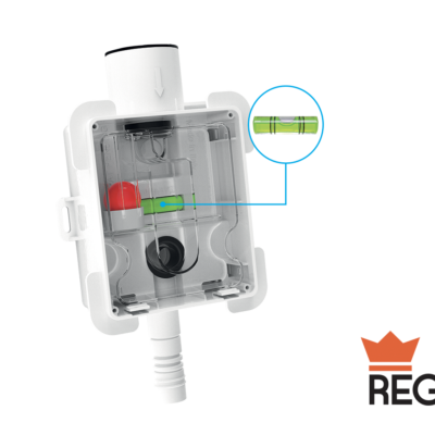 Sifon pentru condens cu montaj în perete cu bila „Regio” Made in Italy